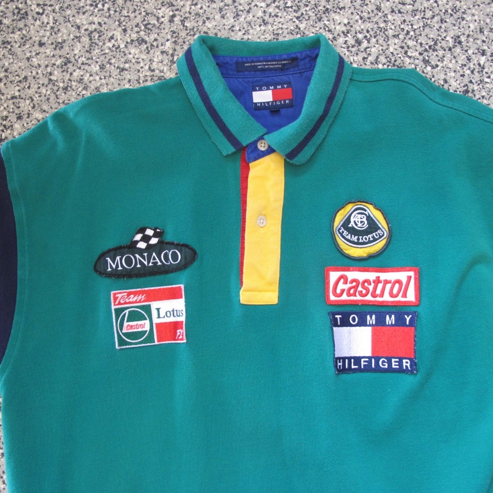 90s vintage Tommy Hilfiger Lotus racing polo shirt
